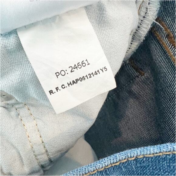 Re/Done Women's 70s Mid Rise Stove Pipe Jeans Dark Wash Blue Size 27 NWT - Picture 8 of 13